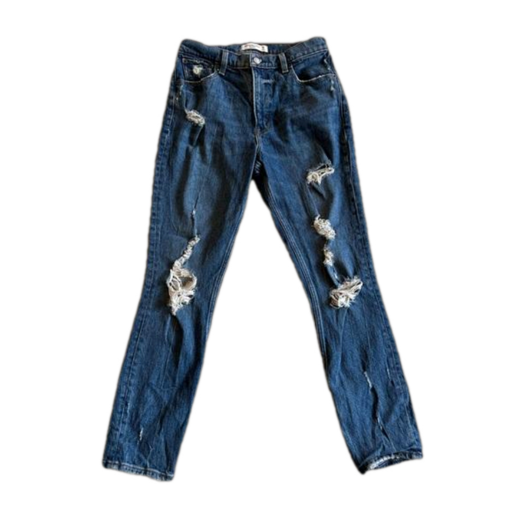 Abercrombie & Fitch Women’s Distressed Denim The Skinny High Rise size 28 or 6 - Picture 2 of 9